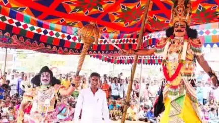 గంగాధర నెల్లూరు: వెదురుకుప్పం మండలం పచ్చికాపలంలో దుర్యోధన వధ నాటకం