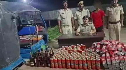 पूर्णिया पूर्व: डंगराहा ओ0पी0 ने 104.790 लीटर विदेशी शराब के साथ एक शराब तस्कर को किया गिरफ्तार