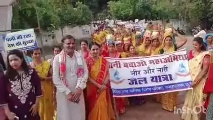 राजनांदगांव: शहर के महावीर चौक और विभिन्न मार्गों से होते हुए पानी बचाओ महाअभियान के अंतर्गत निकाली गई यात्रा