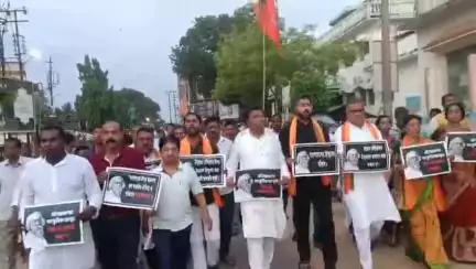 সোনামুড়া: বিশ্বকবির পৈত্রিক বাড়িতে দুষ্কৃতিকারী আক্রমণে সোনামুড়া বিজেপির বিক্ষোভ ও প্রতিবাদ মিছিল