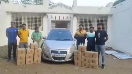 वर्धा: जुनापाणी चौकात नाकेबंदी करून कारसह देशीदारुचा ७ लाखांचा मुद्देमाल जप्त; स्थानिक गुन्हे शाखेची धडक कारवाई