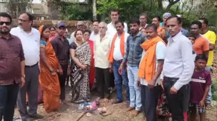 ग्राम पंचायत तेलीटोला में प्राथमिक शाला भवन निर्माण के लिए भूमि पूजन संपन्न