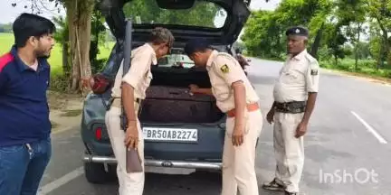 सुपौल: एसपी के आदेश पर अपराध रोकने के लिए कई थाना क्षेत्रों में वाहन चेकिंग अभियान चलाया गया