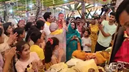 रामपुर: रामपुर में श्रीमद् भागवत कथा से भक्तिमय माहौल, पांचवें दिन की कथा में श्री कृष्णा की बाल लीला का किया गया वर्णन