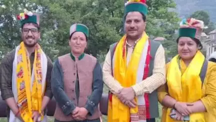 कल्पा: सुंदर नगर के विधायक राकेश जमवाल किन्नौर पहुँचे, जिला के लोगों ने किया स्वागत, सूरत नेगी रहे मौजूद