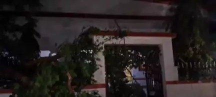 मुंगावली: आंधी-तूफान और बिजली चमकने से मंदिर की बाउंड्री पर गिरी पीपल की डाल, आसपास के घरों की विद्युत आपूर्ति रही बंद