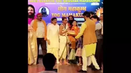बड़ौत: दिल्ली के लाजपत भवन ऑडिटोरियम में भारत के टॉप 21 इंस्पायरिंग योगियों में किशनपुर बिराल के विशाल भारद्वाज बने टॉप योगी
