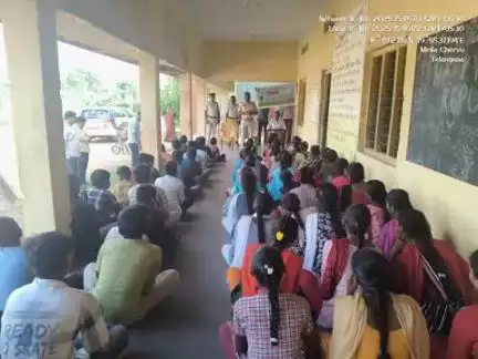 Conducted Anti Drug awareness programme at ZPHS High School Mellachervu village.