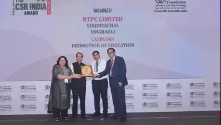 सिंगरौली: दिल्ली में एनटीपीसी विंध्याचल को ग्रीनटेक सीएसआर अवार्ड में शिक्षा संवर्धन हेतु सम्मान मिला