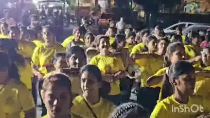 बड़गांव: सेफ वुमन-सेफ उदयपुर थीम पर उदयपुर में पहली बार नाइट वुमन रन का हुआ आयोजन