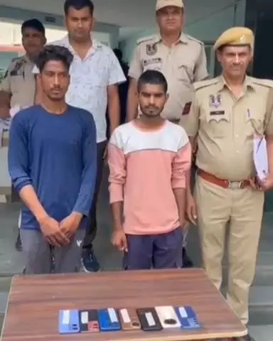 जयपुर: सांगानेर सदर थाना पुलिस ने मोबाइल लूटने वाले 2 बदमाशों को किया गिरफ्तार