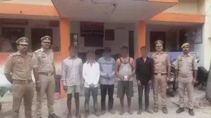 लाल सड़क अंडर पास के नीचे से दारागंज पुलिस ने चोरी करने वाले गिरोह के 5 अभियुक्तों को किया गिरफ्तार