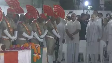 HM Amit Shah Pays Tribute to Former Gujarat CM Vijay Rupani