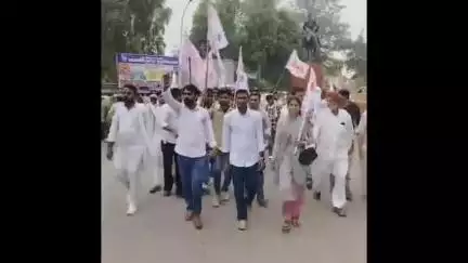 छात्र नेता सुदेश बिश्नोई से मारपीट मामले में SFI ने जिला पुलिस अधीक्षक कार्यालय पर किया प्रदर्शन