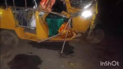 కొలనుకుదురు సమీపంలో ఆటోను ఢీకొన్న ట్రాక్టర్, పలువురికి గాయాలు