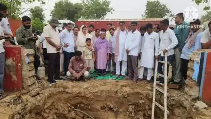 नोहर: नोहर कस्बे में सौ फीट ऊंचा तिरंगा लहराएगा, शिवाजी बस स्टैंड पर रखी गई आधारशिला