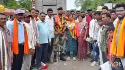 मनोरा: सिंदूर मधील योद्धा जवान सुनिल वाघमारे यांचा मोहगव्हाण येथे सत्कार