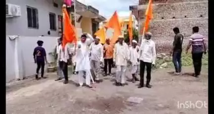 देऊळगाव राजा: बाळाभाऊ पितळे महाराज यांचे पालखीचे शहरातील माळीपूरा परिसरात स्वागत