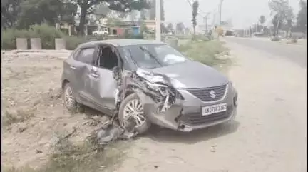 छछरौली: चूहड़ पुर कला के पास ट्रक ने कार को मारी टक्कर कार हुई क्षतिग्रस्त।