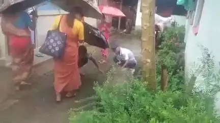 সাব্রুম: সাব্রুম কমলাজ্যোত পাড়ার প্রদীপ দাসের বাড়ী থেকে উদ্ধার এক বিষধর সাপ,সাময়িক আতঙ্ক
