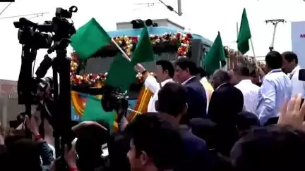 माननीय रेल मंत्री जी ने हरियाणा के मानेसर से भारत के सबसे बड़े GCT से मालगाड़ी को हरी झंडी दिखाकर शुभारंभ किया।