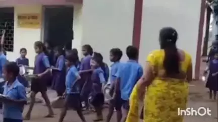 उदयपुर धरमजयगढ़: पुसल्दा रामनगर के प्राथमिक शाला के भवन को हाथियों के दल ने पहुंचाया नुकसान