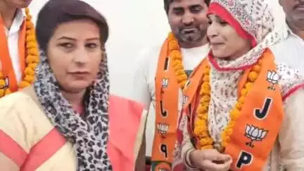 नूह: उपचुनाव जीतने के बाद हिरवाड़ी गांव की सरपंच ने कार्यकर्ताओं के साथ भाजपा का थामा दामन