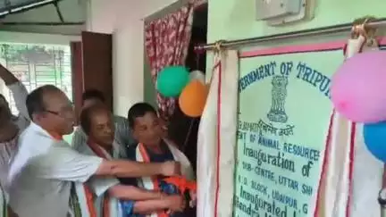 অমরপুর: কাঁকড়াবন শালগড়া বিধানসভার অন্তর্গত উত্তর শীলঘাটি ARDD এর উদ্যোগে নবনির্মিত Veterinary Sub সেন্টার উদ্বোধনে বিধায়ক