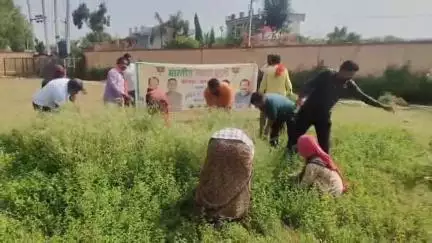 कनवास: वंदे गंगाजल संरक्षण अभियान के तहत अस्पताल परिसर की सफाई कर किया श्रमदान, पौधारोपण के लिए खोदे गए गड्ढे