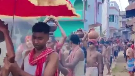সাঁইথিয়া: কুছুই ঘাটা গ্রামে আয়োজিত ঘূর ঘূরে ধর্মরাজ পুজো