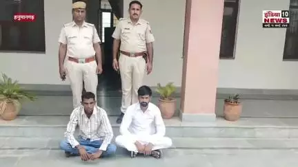#हनुमानगढ़  हनुमानगढ़ सदर पुलिस थाना प्रभारी अजय गिरधर के नेतृत्व में 1 लाख नशीले कैप्सूल सहित 2 तस्कर गिरफतार