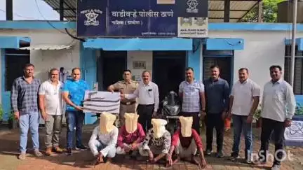 नाशिक: वाडीवऱ्हे भागात स्थानिक गुन्हे शाखेची धाडसी कारवाई : अवैध शस्त्र बाळगणारे ४ आरोपी अटक ; तलवार, चॉपर, नकली बंदूक, कोयता