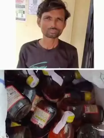 रायपुर: खमतराई थाना क्षेत्र में 93 पौवा अवैध शराब के साथ एक बदमाश को किया गया गिरफ्तार