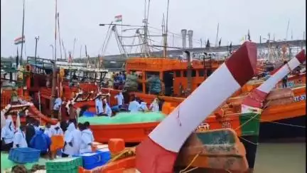 নামখানা: নামখানা মৎস্য বন্দরে 25-30 টন করে ইলিশ মাছ নিয়ে আসছে মৎস্যজীবী ট্রলারগুলো, খুশি মৎস্যজীবীরা