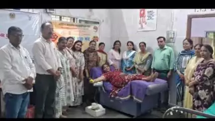 दुमका: मारवाड़ी युवा प्रेरणा शाखा द्वारा मंगलवार को रक्तदान शिविर का आयोजन