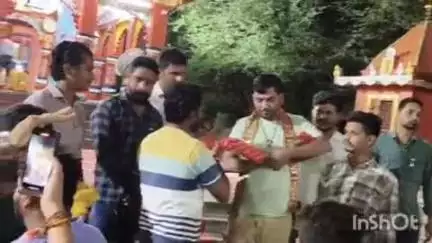 शाजापुर: प्रखर हिंदूवादी वक्ता उपदेश राणा शाजापुर पहुंचे, मां राजराजेश्वरी के दर्शन कर लिया आशीर्वाद