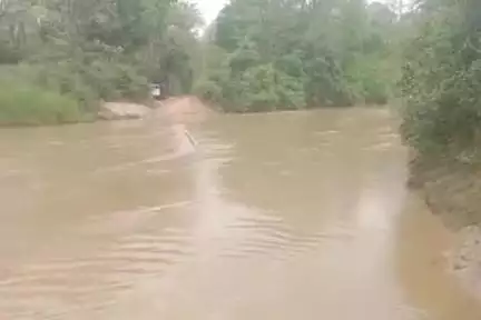 तुलसीपुर: पहाड़ी नाले में आई बाढ़ से दर्जनों गांवों का संपर्क टूटा, ग्रामीण समाधान की कर रहे मांग; थारू गांव सबसे अधिक प्रभावित