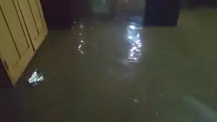झांसी: ठेकेदार की लापरवाही से जिला न्यायालय के पास बने शिक्षा विभाग के सरकारी आवास में भरा बारिश का पानी