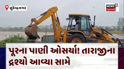Surendranagar Heavy Rain: પૂરના પાણી ઓસર્યા! તારાજીના દ્રશ્યો આવ્યા સામે | Bhogavo River | N18V