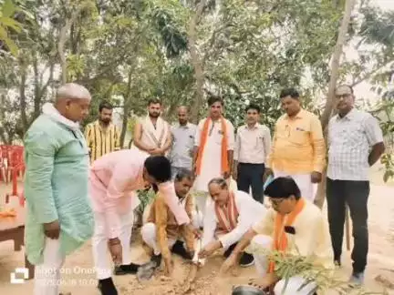 लंभुआ: लंभुआ में भाजपाइयों ने केंद्र सरकार की लोक कल्याणकारी नीतियों को गिनाया और किया पौधारोपण
