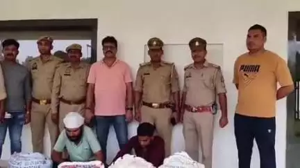 बुलंदशहर: थाना देहात कोतवाली पुलिस ने भारी मात्रा में नशीले पदार्थ (डोडा) के साथ 2 तस्करों को किया गिरफ्तार
