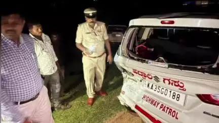 ಕೂಡ್ಲಿಗಿ: ಕಾನಾಹೊಸಹಳ್ಳಿ ಬಳಿ ಸಚಿವ ಶಿವರಾಜ್ ತಂಗಡಗಿ ಬೆಂಗಾವಲು ಪಡೆ ವಾಹನ ಅಪಘಾತ, ಇಬ್ಬರಿಗೆ ಗಾಯ