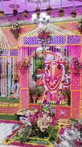 सांगानेर: श्री नहर के गणेशजी में हुआ फूल बंगला उत्सव, भजन संध्या में श्रद्धालु झूम उठे