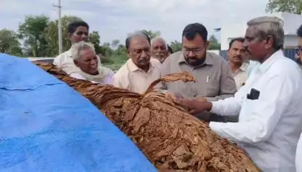 పొన్నూరు: పెదకాకానిలో పొగాకు కేంద్రాలను పరిశీలించిన జిల్లా జాయింట్ కలెక్టర్ ఏ. భార్గవ్ తేజ