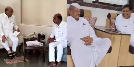 दक्षिण सोलापूर: शरद पवारांचा बळीराम काका साठेना फोन भेटायला या ! इकडे वडाळ्यात आमदार सुभाष देशमुख काकांच्या भेटीला...