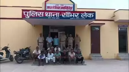 फुलेरा मु. सांभर: जयपुर ग्रामीण की सांभर लेक थाना पुलिस ने एरिया डोमिनेशन अभियान के तहत 14 बदमाशों को किया गिरफ्तार