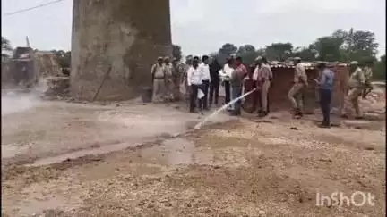 सिकंंदराबाद: सिकंदराबाद के गांव दुल्हेरा में प्रदूषण नियंत्रण बोर्ड ने ईट भट्टे पर की बंदी की कार्रवाई