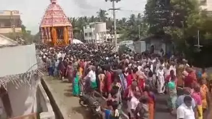 பெருந்துறை: பல்லாயிரக்கணக்கான பக்தர்கள் கலந்து கொண்ட விஜயமங்கலம் விஜயபுரி அம்மன் திருக்கோவில் தேர் திருவிழா