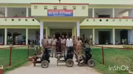 नानपारा: रिसिया पुलिस ने 3 चोरी के पंपिंग सेट मशीन के साथ 2 अभियुक्तों को किया गिरफ्तार
