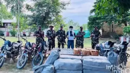 हरलाखी: हरिने एसएसबी कैंप के खौना बीओपी के जवानों ने 1800 बोतल शराब और 5 बाइक के साथ धंधेबाज को किया गिरफ्तार